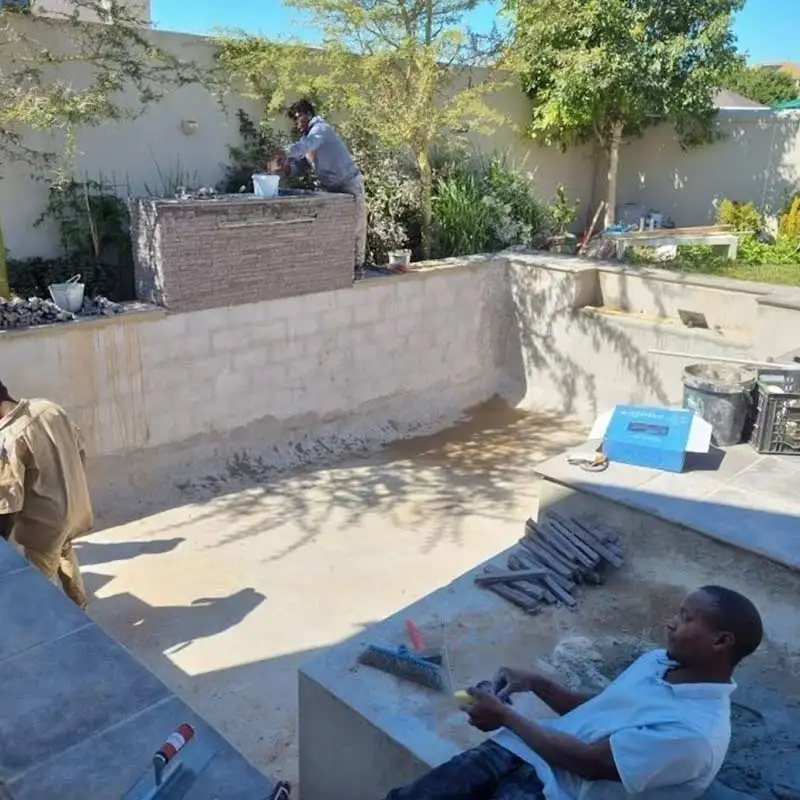 Swimming pool service result after maintenance